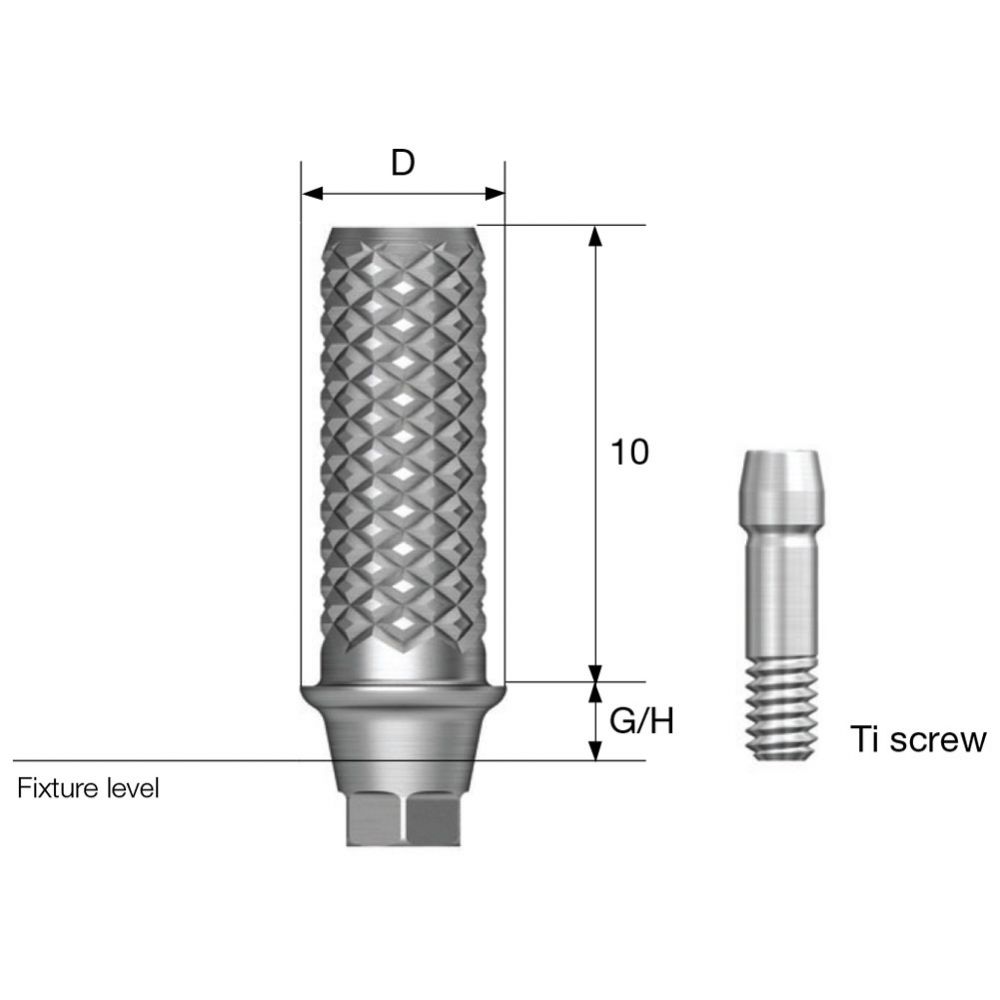 Temporary Abutment Non Hex with Ti Screw Regular - GSTTA4510NTH