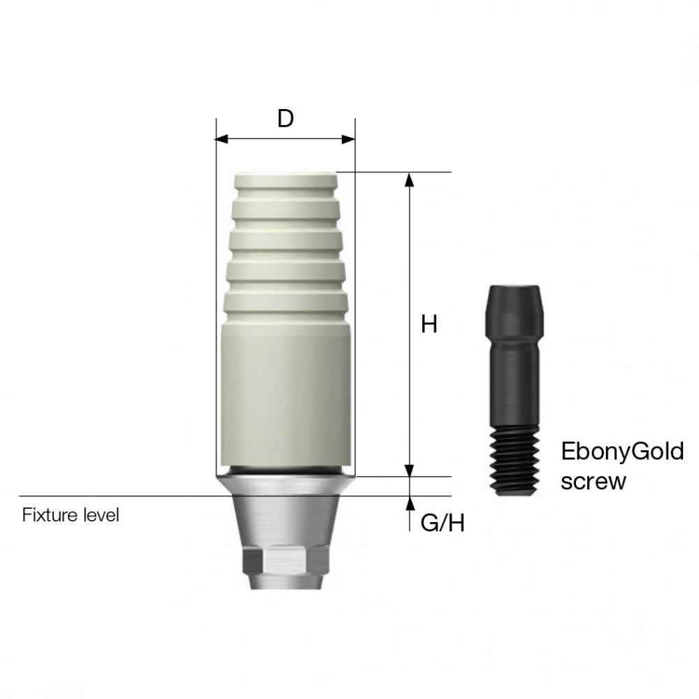 GS NP-Cast Abutment Non Hex Mini - GSNA4010BWH