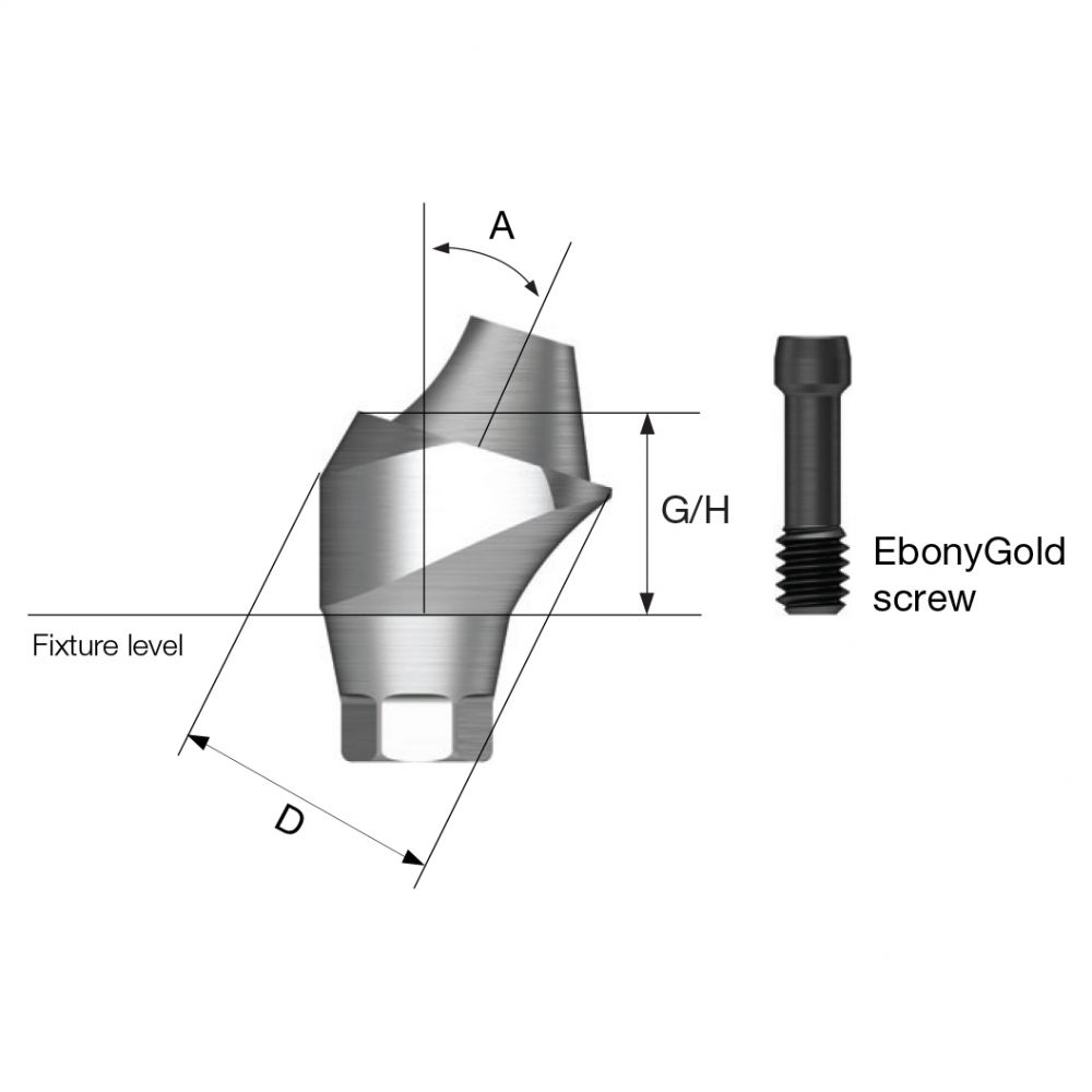 Multi Angled Abutment Regular with EG Screw- TS30MAS4840WH