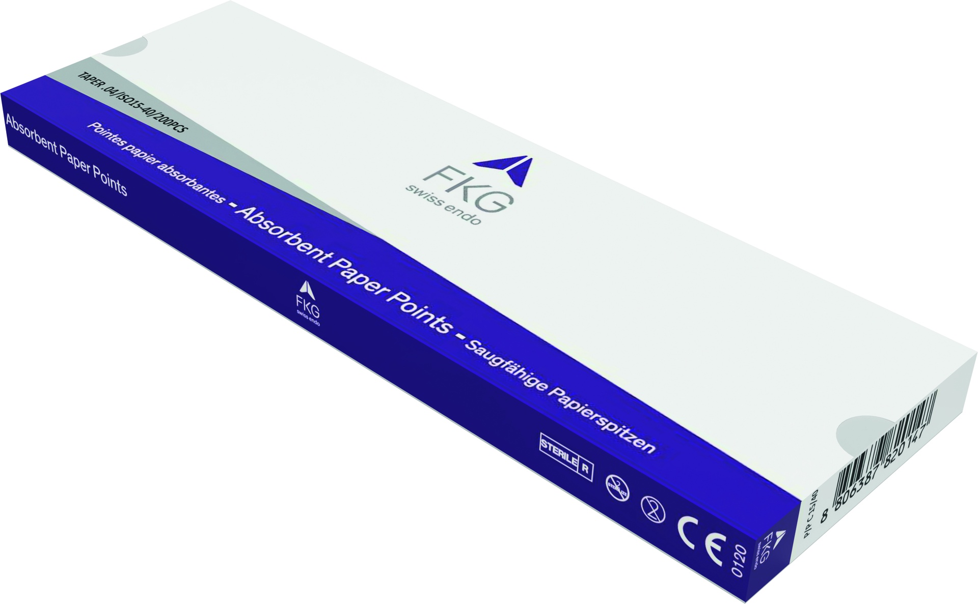 FKG Paper Points, 2%, # 15-40, white 200points/pack - 08.610.02.S15.BC