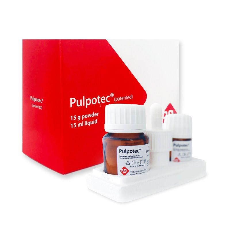 PD Pulpotec, filling paste for simple, rapid and long-term treatment by pulpotomy of vital molars, both permanent and deciduous, 15g powder + 15ml liquid - 11562