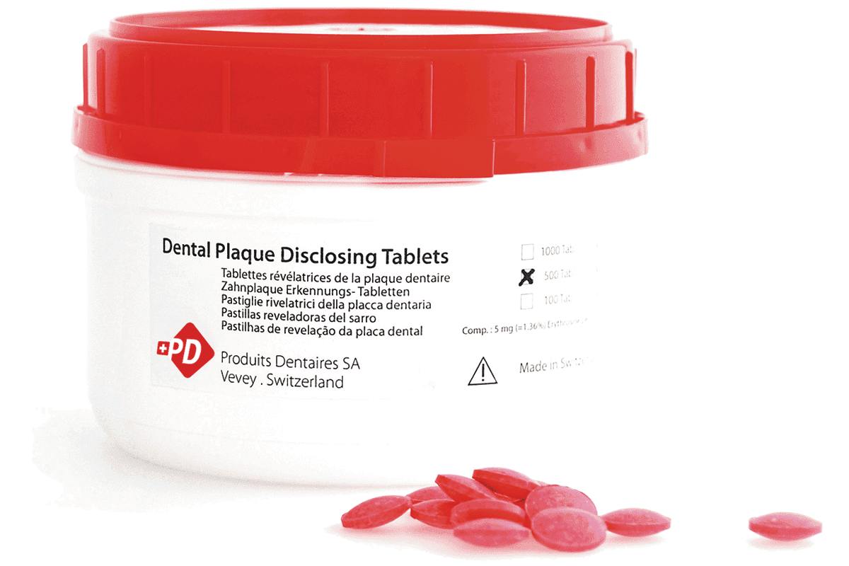 PD Disclosing Tablets, reveals harmful dental biofilm, 100 tablets -11611