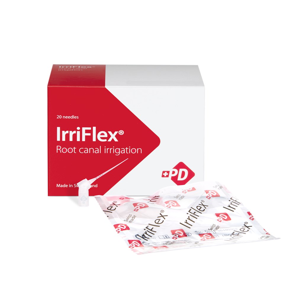 PD IrriFlex, dental irrigation plastic needle 2-side vent, Box of 20pcs - 21400