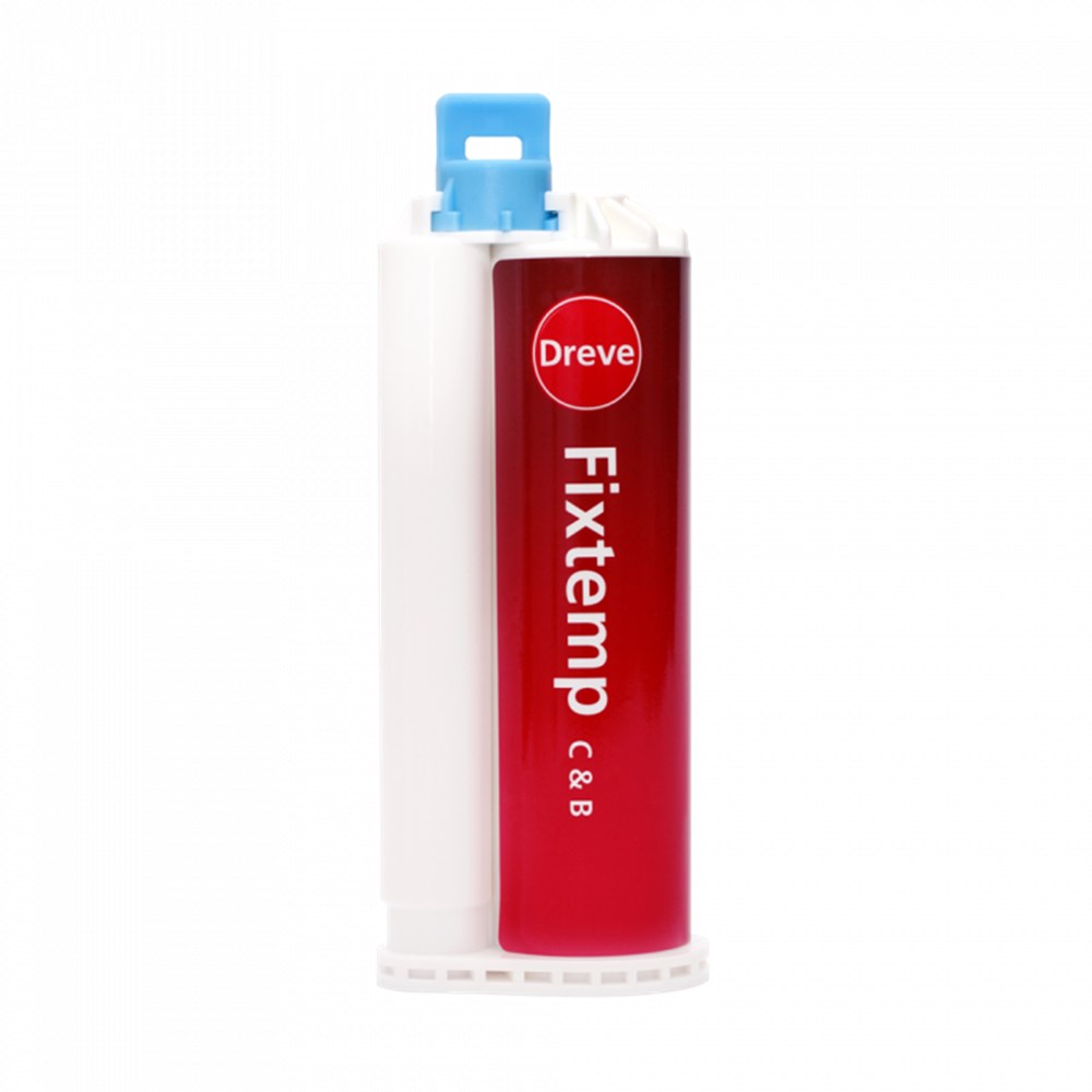 Fixtemp C&B 4:1, composite resin material for making temporary dental restorations like crowns, bridges, 50ml Double Cartridge colour, A1, D50391