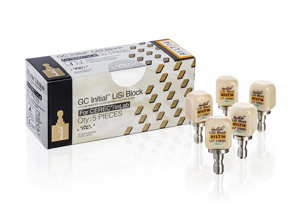 GC Initial LiSi Block, CEREC, size 14, A1 LT - 012923