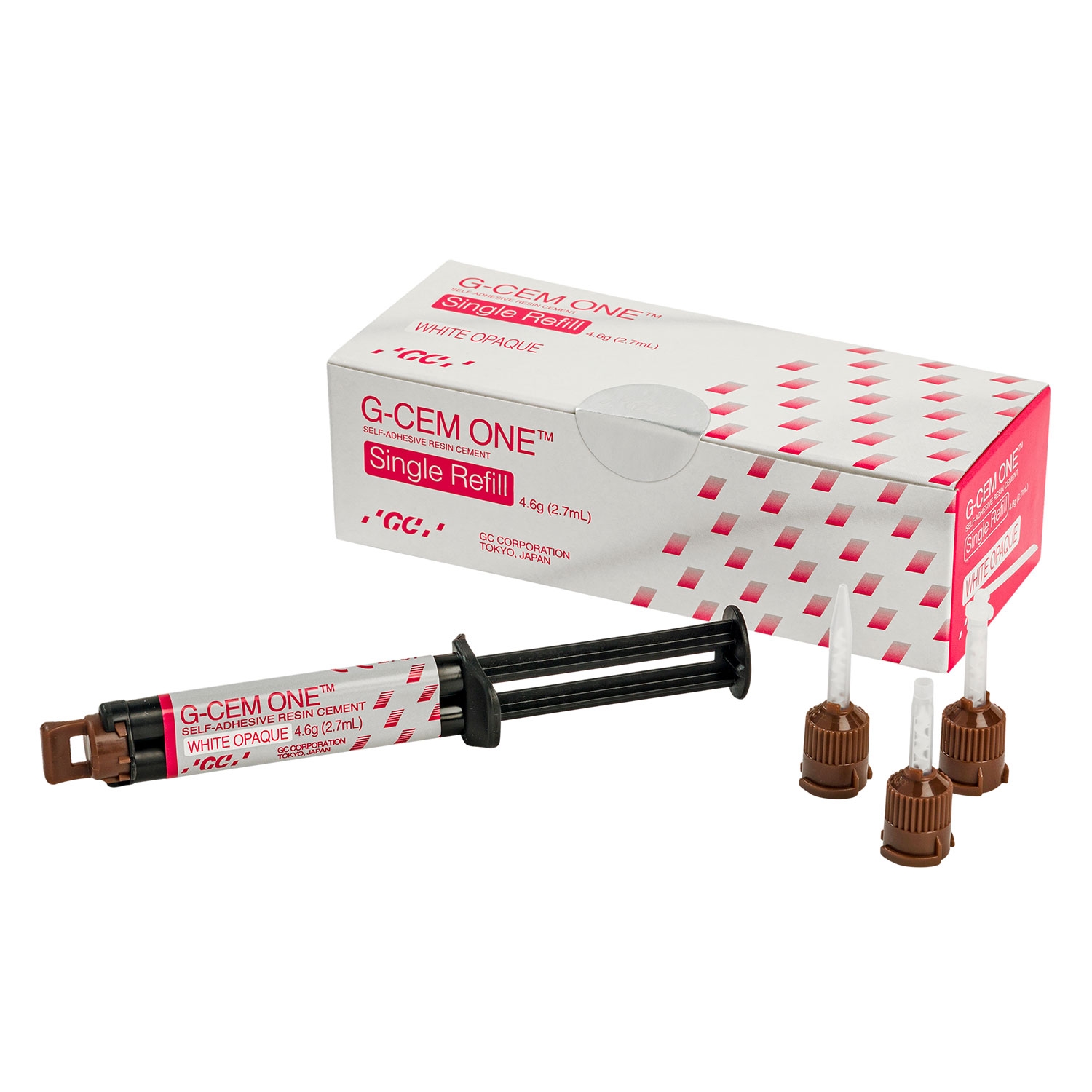 G-CEM ONE Single Refill White Opaque syringe - 013689