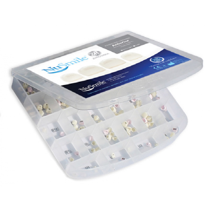 NuSmile ZR Anterior Crown - Central, Size 3 - Left / Light Shade-A3L204L