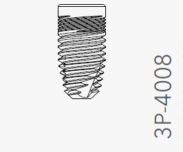 B&B DENTAL IMPLANT DURAVIT 3P, d. 4.0 L. 8mm, 3P-4008