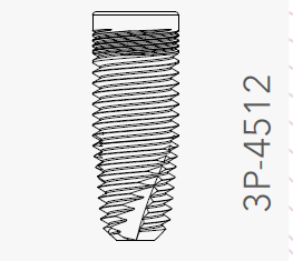 B&B DENTAL IMPLANT 3P, d. 4.5 L. 12mm, 3P-4512