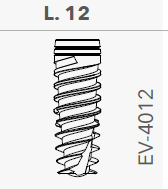 B&B DENTAL IMPLANT DURAVIT EV, d. 4 L. 12mm, EV-4012