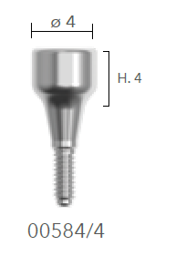 B&B HEALING COMPONENTS DURA-VIT SLIM, HEALING SCREW H=4 FOR SLIM IMPLANTS, 00584/4