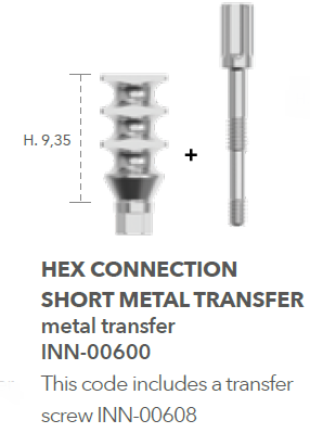 B&B COMPONENTS FOR IMPRESSIONS CONEXA, PICK-UP TRANSFER, HEX/SHORT, INN-00600 