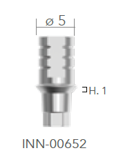 B&B TITANIUM PROSTHETIC COMPONENTS CONEXA, DIGITAL TI-LINK ABUTMENTS, NON ROTATING TI LINK H. 1 MM + SCREW, INN-00652