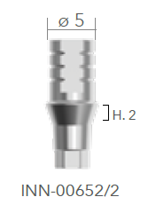 B&B TITANIUM PROSTHETIC COMPONENTS CONEXA, DIGITAL TI-LINK ABUTMENTS, NON ROTATING TI LINK  H. 2 MM + SCREW, INN-00652/2