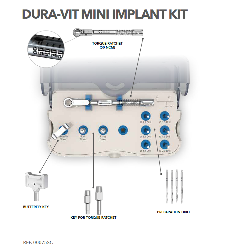 MINI IMPLANT SURGICAL KIT (DURAVIT LINE) - 00075SC