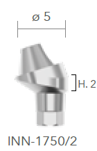 B&B MULTI-USE ABUTMENTS CONEXA, ANGLED MUA Ø 5 - 17° H. 2, INN-1750/2