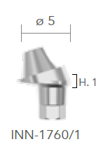 B&B MULTI-USE ABUTMENTS CONEXA, ANGLED MUA Ø 5 - 17° H. 1, INN-1760/1