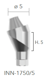 B&B MULTI-USE ABUTMENTS CONEXA, ANGLED MUA Ø 5 - 17° H. 5, INN-1750/5