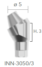 B&B MULTI-USE ABUTMENTS CONEXA, ANGLED MUA Ø 5 - 30° H. 3, INN-3050/3