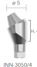 B&B MULTI-USE ABUTMENTS CONEXA, ANGLED MUA Ø 5 - 30° H. 4, INN-3050/4