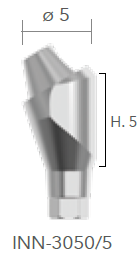 B&B MULTI-USE ABUTMENTS CONEXA, ANGLED MUA Ø 5 - 30° H. 5, INN-3050/5