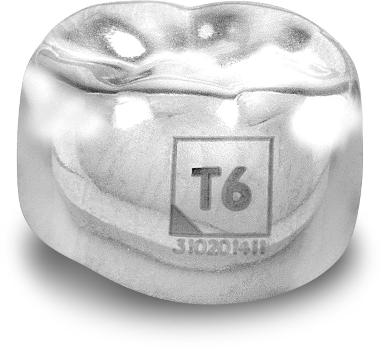 Acero Stainless Steel Crowns 3S T6 - Lower right primary second molar size 6 (pack of 5 crowns) - E-LR-6