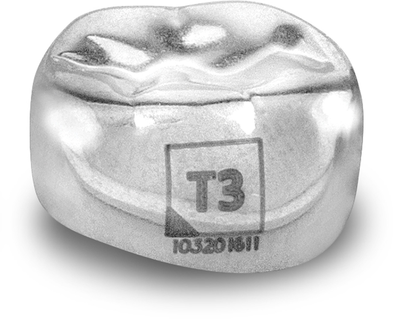 Acero Stainless Steel Crowns 3S T3 - Lower right primary second molar size 3 (pack of 5 crowns) - E-LR-3
