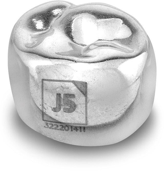 Acero Stainless Steel Crowns 3S J5 - Upper left primary second molar size 5 (pack of 5 crowns) -E-UL-5 