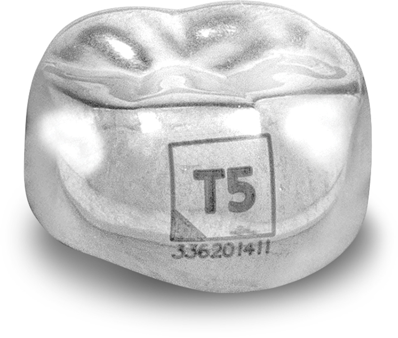 Acero Stainless Steel Crowns 3S T5 - Lower right primary second molar size 5 (pack of 5 crowns), E-LR-5 