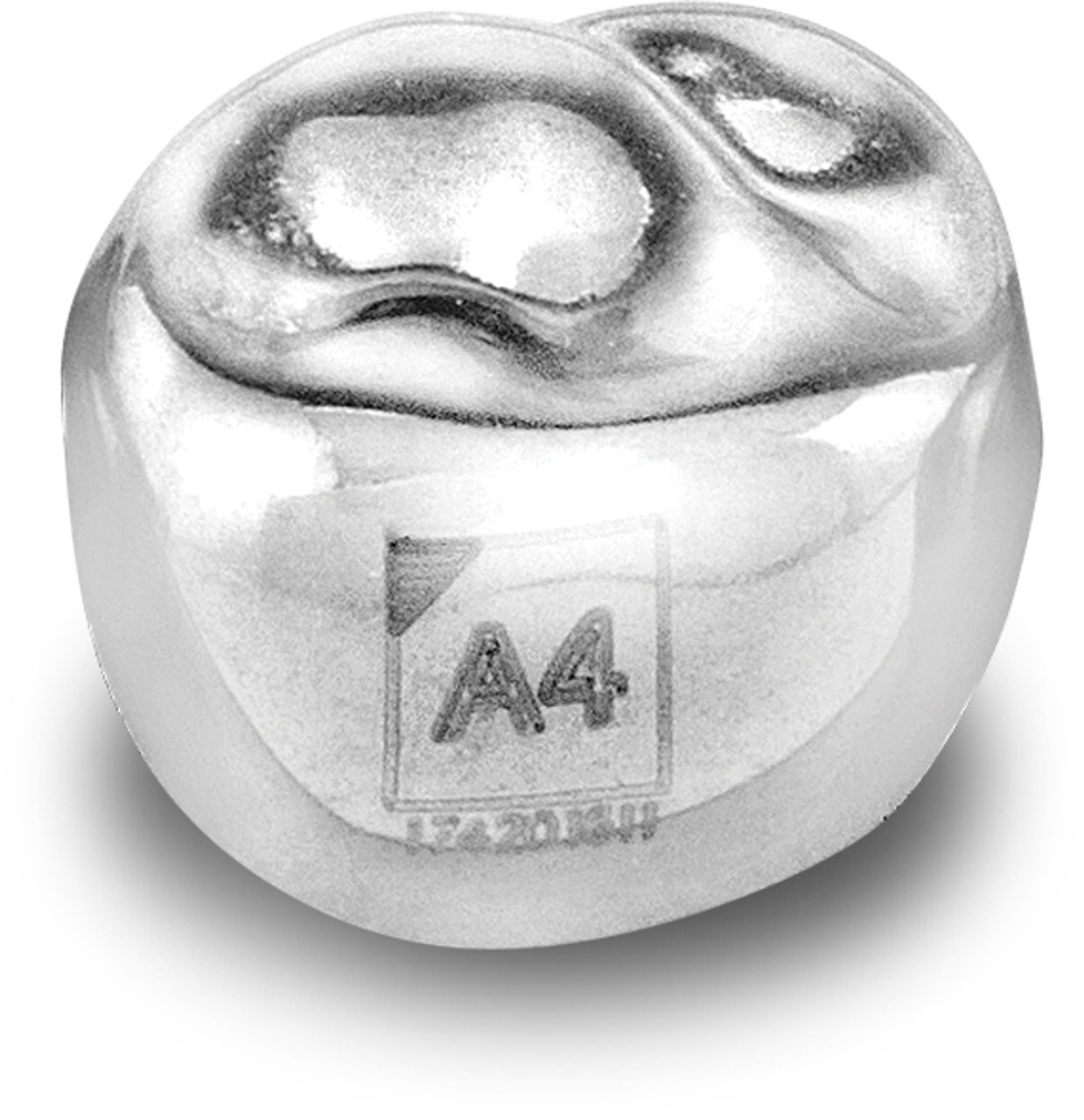 Acero Stainless Steel Crown 3S A4 - Upper right primary second molar size 4 (pack of 5 crowns), E-UR-4 