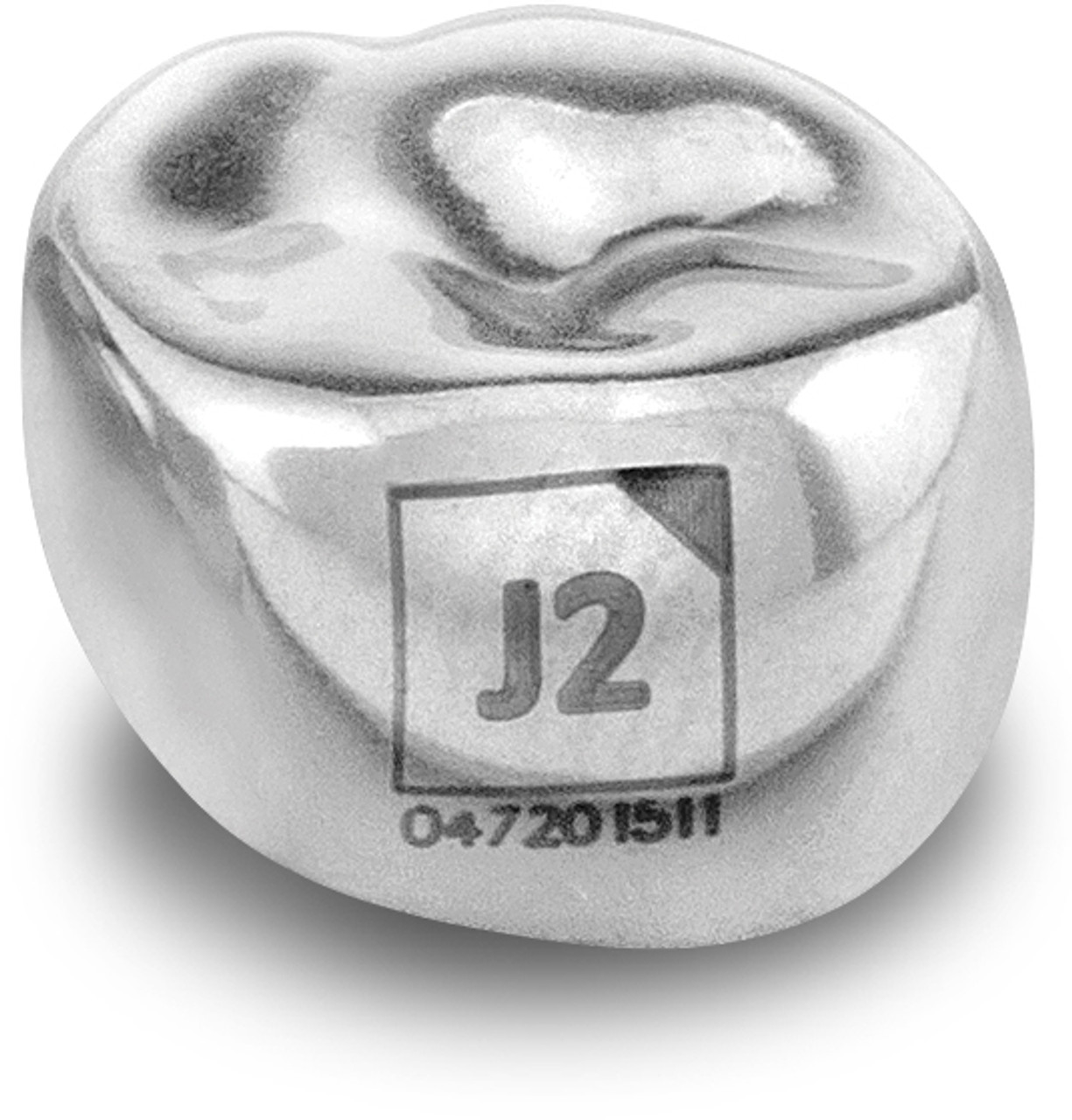 Acero Stainless Steel Crown 3S J2 - Upper left primary second molar size 2 (pack of 5 crowns), E-UL-2 