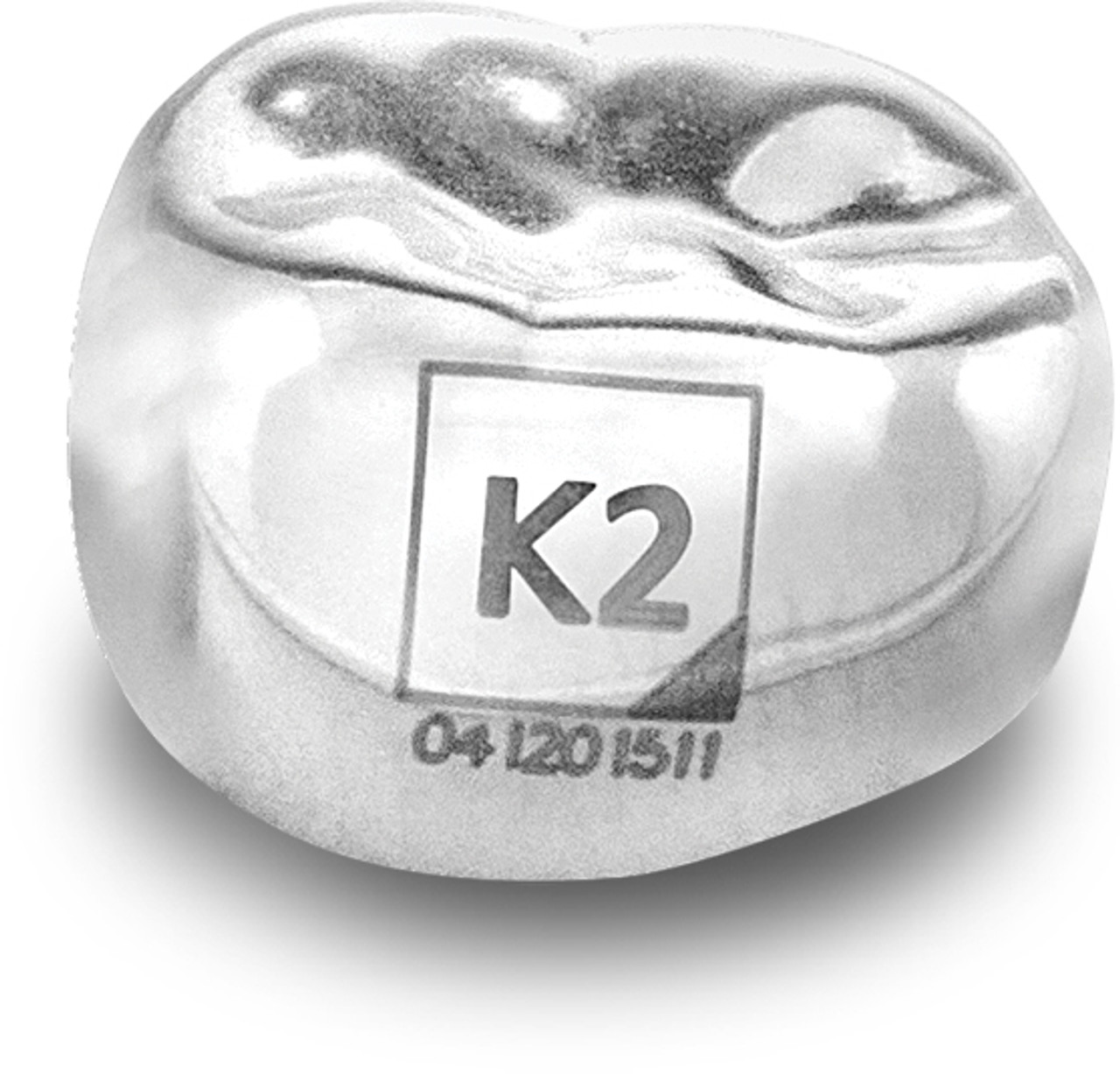 Acero Stainless Steel Crown 3S K2 - Lower left primary second molar size 2 (pack of 5 crowns), E-LL-2 