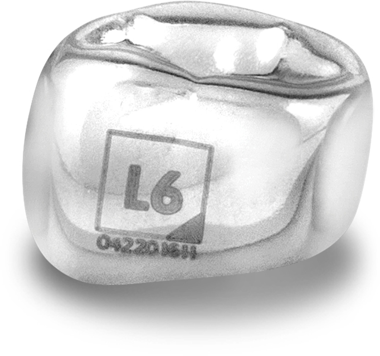 Acero Stainless Steel Crown 3S L6 - Lower left primary first molar size 6 (pack of 5 crowns), D-LL-6 