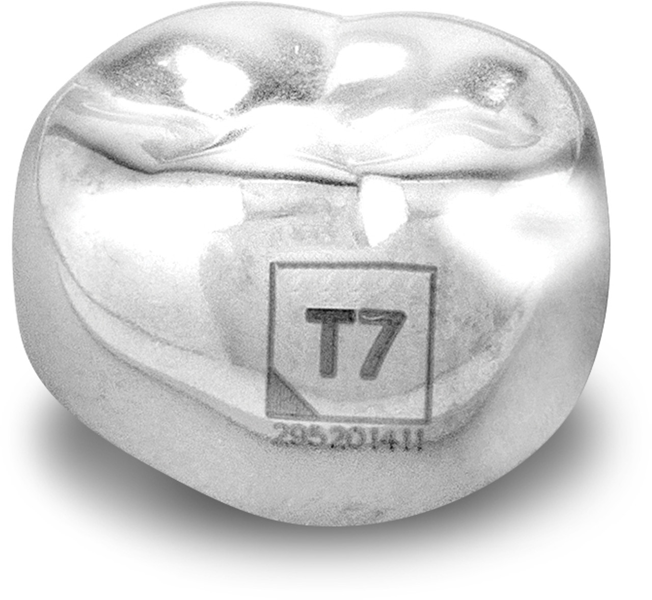 Acero Stainless Steel Crown 3S T7 - Lower right primary second molar size 7 (pack of 5 crowns), E-LR-7 