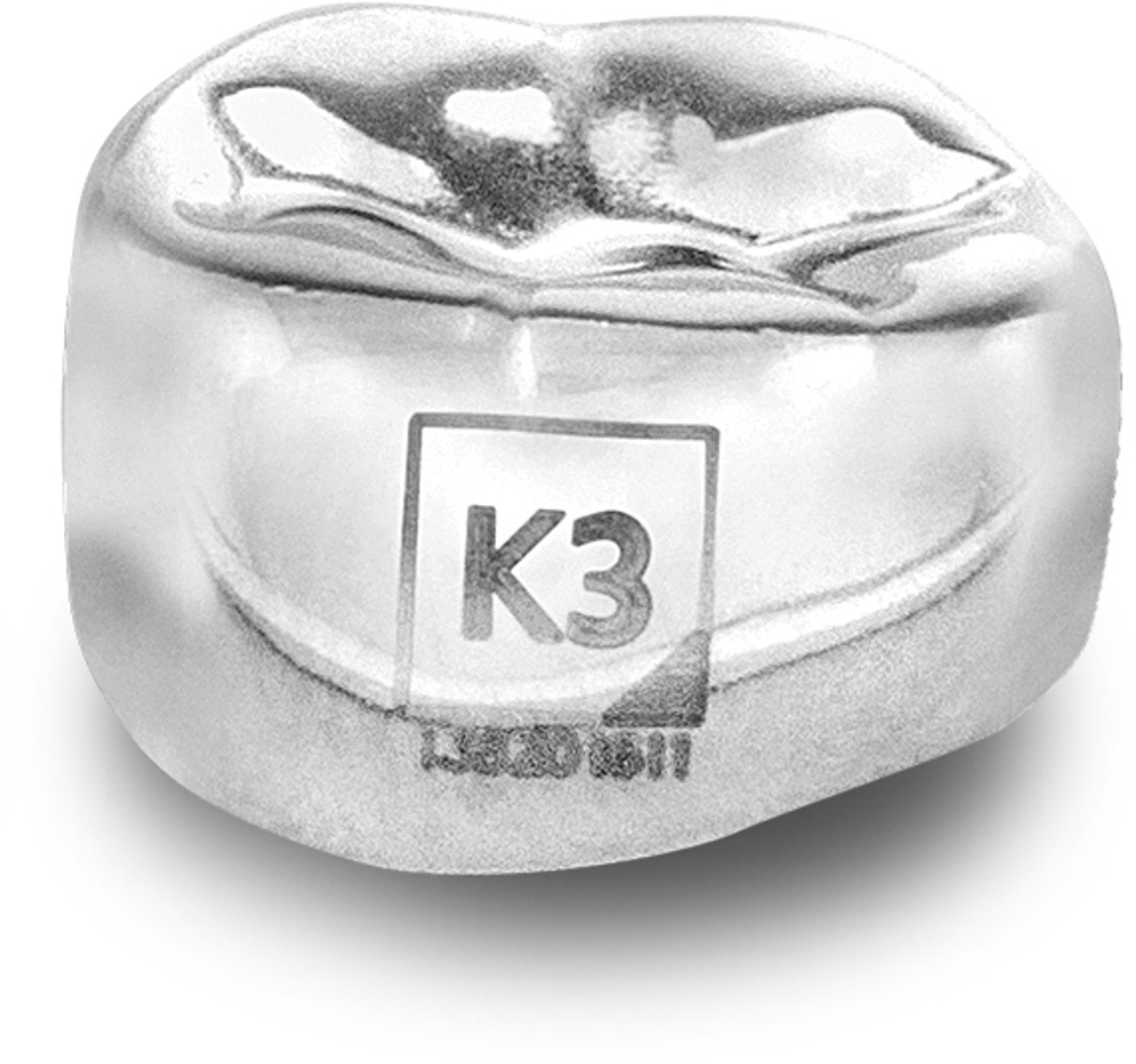 Acero Stainless Steel Crown 3S K3 - Lower left primary second molar size 3 (pack of 5 crowns), E-LL-3 