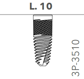 B&B DENTAL IMPLANT DURAVIT 3P, d. 3.5 L. 10mm, 3P-3510