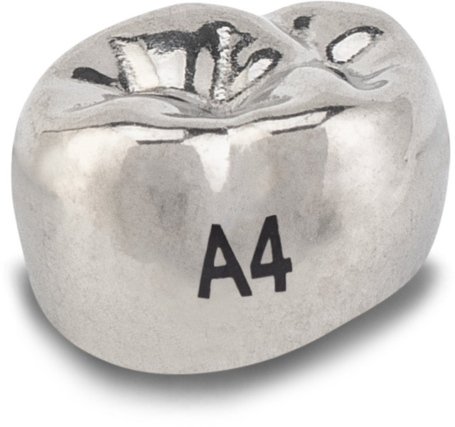 Acero Stainless Steel Crown XT A4 - Upper right primary second molar size 4 (pack of 5 crowns), E-UR-4