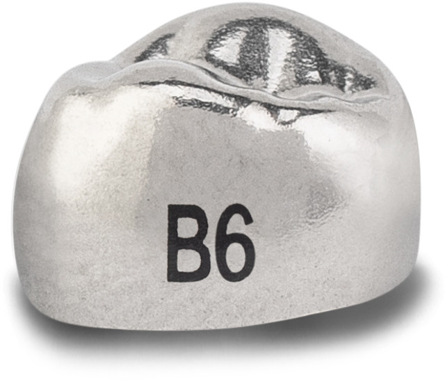 Acero Stainless Steel Crown XT B6 - Upper right primary first molar size 6 (pack of 5 crowns), D-UR-6