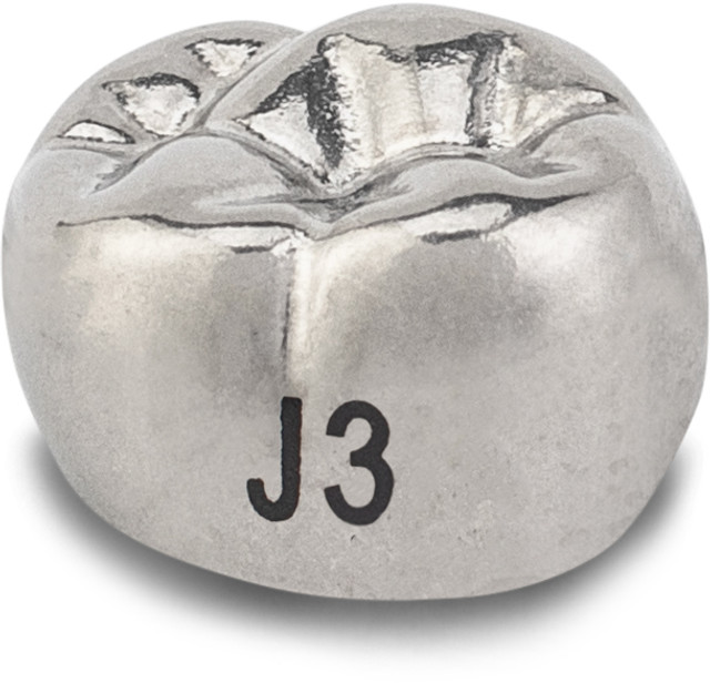Acero Stainless Steel Crown XT J3 - Upper left primary second molar size 3 (pack of 5 crowns), E-UL-3