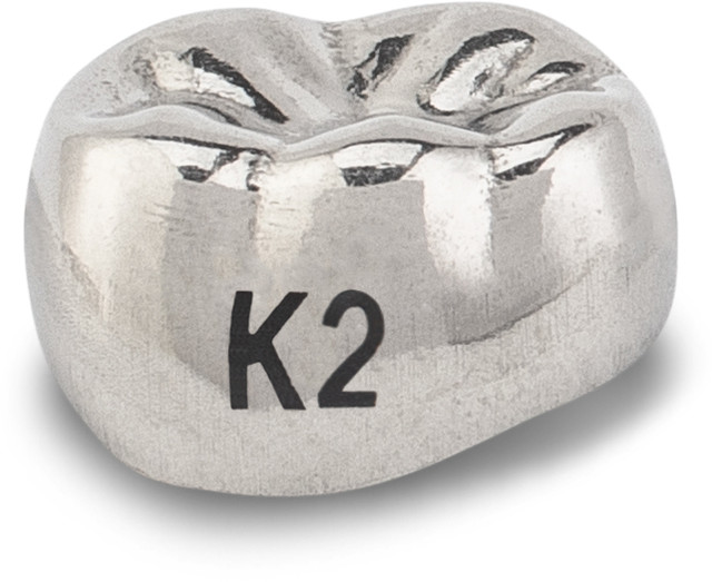 Acero Stainless Steel Crown XT K2 - Lower left primary second molar size 2 (pack of 5 crowns), E-LL-2 
