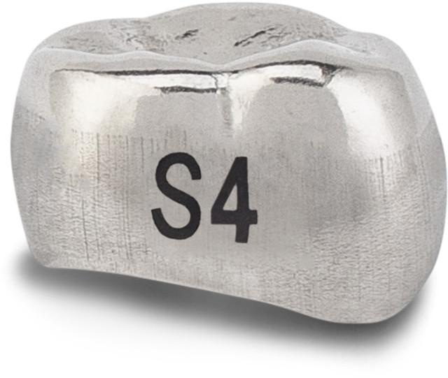 Acero Stainless Steel  Crown XT S4 - Lower right primary first molar size 4 (pack of 5 crowns) D-LR-4