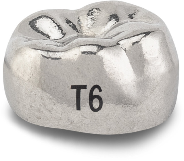 Acero Stainless Steel Crown XT T6 - Lower right primary second molar size 6 (pack of 5 crowns), E-LR-6