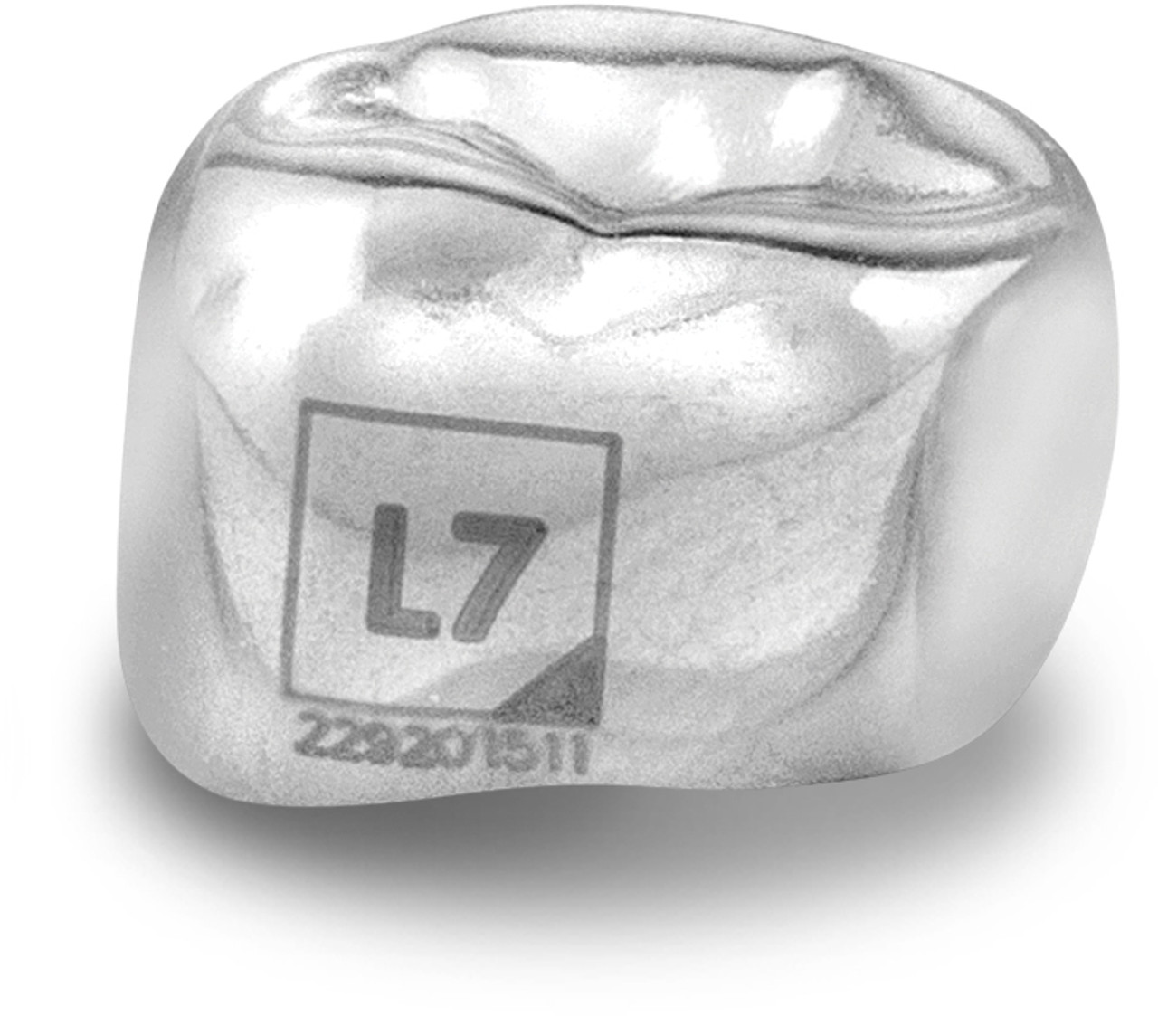 Acero Stainless Steel Crown 3S L7 - Lower left primary first molar size 7 (pack of 5 crowns), D-LL-7