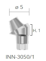 B&B MULTI-USE ABUTMENTS CONEXA, ANGLED MUA Ø 5 - 30° H. 1, INN-3050/1