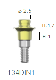 B&B EQUATOR ANCHORING SYSTEM CONEXA, Equator Abutment H. 1, 134DIN1