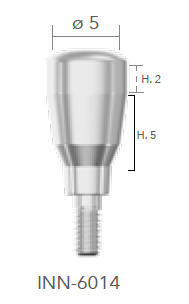 B&B HEALING COMPONENTS CONEXA, Healing Abutment D.5 H.5mm, INN-6014
