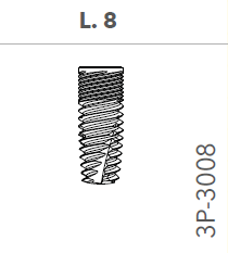 B&B DENTAL IMPLANT DURAVIT SLIM, d. 3.0 L. 8mm, 3P-3008