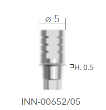 B&B TITANIUM PROSTHETIC COMPONENTS CONEXA, DIGITAL TI-LINK ABUTMENTS, NON ROTATING TI LINK  H. 0.5 MM + SCREW, INN-00652/05