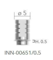 B&B TITANIUM PROSTHETIC COMPONENTS, DIGITAL TI-LINK ABUTMENTS IIN TITANIUM CONEXA, ROTATING TI LINK H. 0.5 MM + SCREW, INN-00651/0.5 