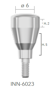 B&B HEALING COMPONENTS CONEXA, Healing Abutment d.6 H.5mm, INN-6023